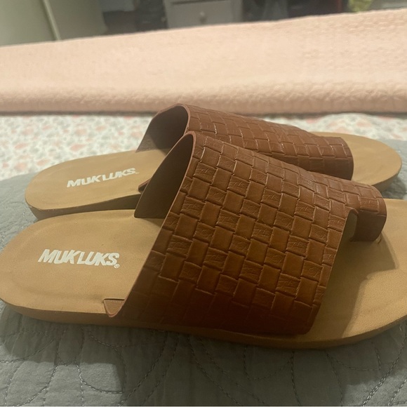 Brown Muk Luks Sandals - Picture 2 of 2